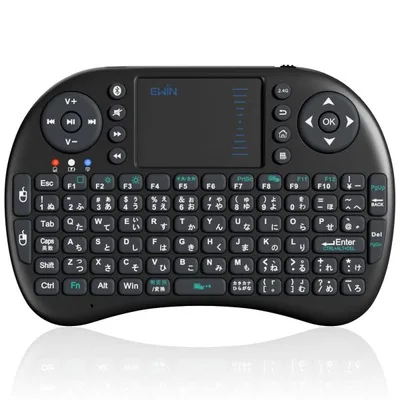 ミニ キーボード Bluetooth&2.4GHz 日本語JIS配列 ワイヤレスキーボード タッチパッド搭載 マウスセット一体型 無線