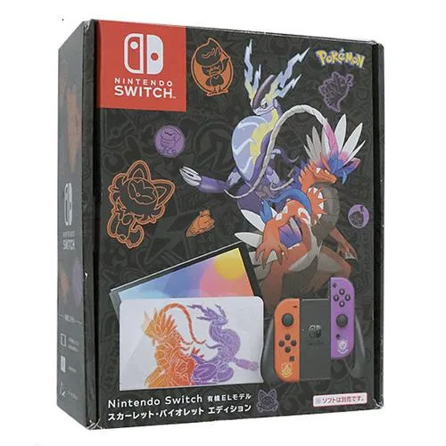 【中古】任天堂 Nintendo Switch 有機ELモデル スカーレット・バイオレットエディション HEG-S-KEAAA Joy-Conなし 元箱あり