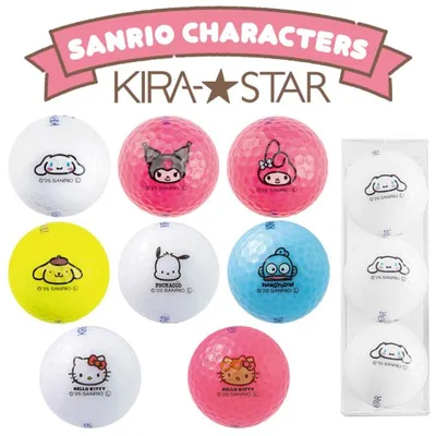 kasco キャスコ 正規品 KIRA★STAR × SANRIO CHARACTERS キラスター サンリオキャラクター ゴルフボール 1スリーブ(3個入)