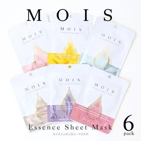 パック 6種セット 6枚 MOIS フェイスマスク フェイスパック シートマスク スキンケア コスメ 【▲】/MOISエッセンスシートマスク6種セット6枚