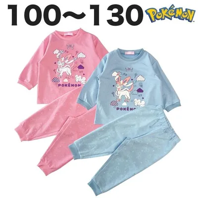 ポケットモンスター ポケモン ニンフィア ワッカネズミ パジャマ 長袖 春 秋 冬 女の子 子供 こども 服 100 110 120 130 ゲーム アニメ キャラクター グッズ