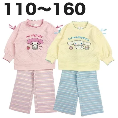 サンリオ パジャマ キルト 110 120 130 140 150 160 長袖 秋 冬 春 子供 服 キッズ 女の子 女児 sanrio キャラクター グッズ