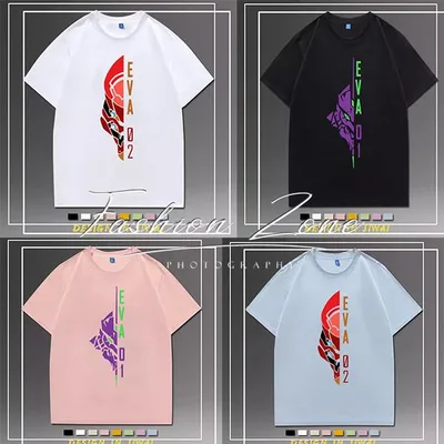 送料無料◆ 新世紀エヴァンゲリオン 風 エウァンゲリオン1号機/ 2号機 半袖 Tシャツ 大人気 キャラクターグッズ 周辺 通気 吸汗 速乾
