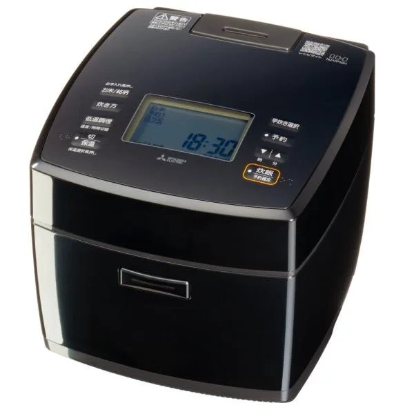 炊飯器 IHジャー NJ-VP10H 黒曜 こくよう 5.5合 MITSUBISHI 三菱 備長炭コート 炭炊釜 少量炊き 大火力 玄米冷凍用モード 芳潤炊き ブラック NJ-VP10H-B ◆宅