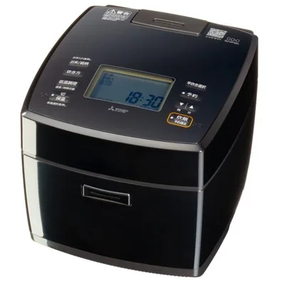 炊飯器 IHジャー NJ-VP10H 黒曜 こくよう 5.5合 MITSUBISHI 三菱 備長炭コート 炭炊釜 少量炊き 大火力 玄米冷凍用モード 芳潤炊き ブラック NJ-VP10H-B ◆宅
