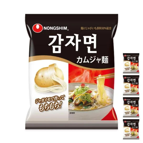 農心 カムジャ麺 100g×4袋 / じゃがいもラーメン 韓国ラーメン 韓国インスタント麺 袋麺