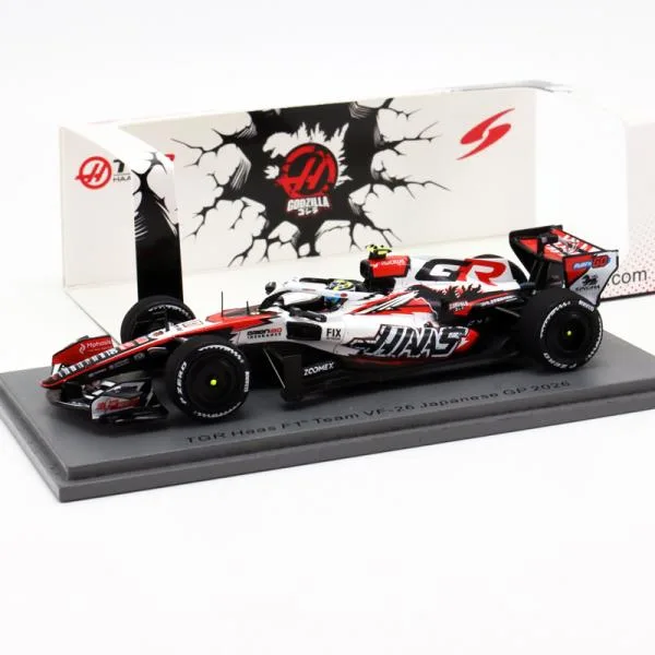 スパーク 1/43 ハース VF-26 2026年 日本GP オリバー ベアマン ゴジラ コラボ 模型 ミニチュア ミニカー モデルカー Spark S9387