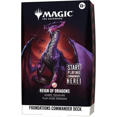 10月2日発売 予約 BOX マジック:ザ・ギャザリング ファウンデーションズ 統率者デッキ Reign of Dragons 英語版 MTG トレカ ウィザーズ・オブ・ザ・コースト FR