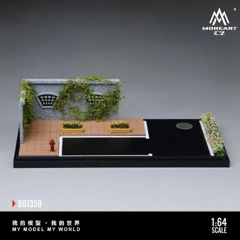 予約 MO901350 MoreArt 1/64 つる植物の壁 VINE WALL SCENE ジオラマ 駐車場