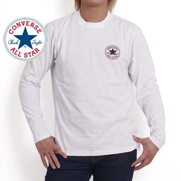 ロンt メンズ ブランド 長袖 tシャツ コンバース converse 春夏 秋冬 クルー ポケット付き 綿100% インナー ゆったり M L LL 男女兼用 刺繍