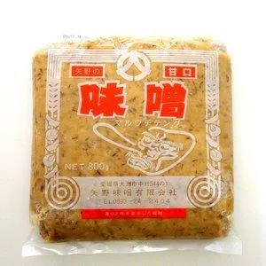 ネコポス便 送料無料 懐かしいふるさとの味 愛媛の麦味噌 矢野味噌(甘口)800g 1袋