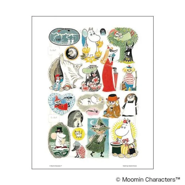 ポスター キャラクター かわいい レトロ インテリア 雑貨 おしゃれ MOOMIN ムーミン カラーミニポスター すごろく原画