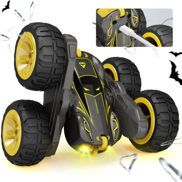 Tecnock ラジコンカー 子供向け USB-C直接充電式 スタントカー ラジコン おもちゃ 車 4WD 360°回転 プレゼント
