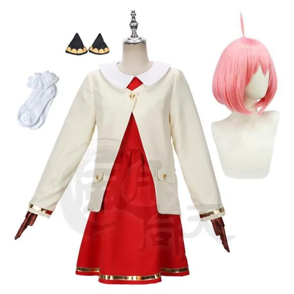 SPY×FAMILY スパイファミリー 【非公式/二次創作】 アーニャ・フォージャー ワンピース 日常服 コスプレ衣装 子供 大人 兼用 アニメ 変装