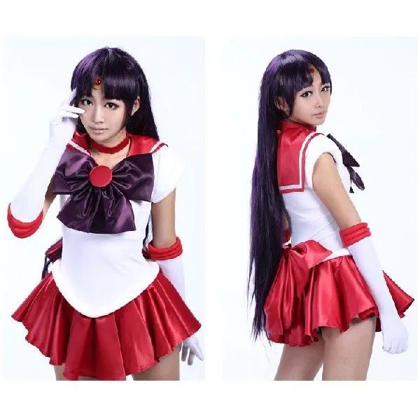 美少女戦士セーラームーン コスプレ衣装 美少女戦士セーラームーン 火野レイ マーズエナメル コスプレ衣装 ハイヒール ウィッグ 追加可能