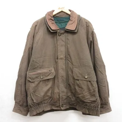 XL/古着 London Fog 長袖 ジャケット メンズ 90年代 90s キルティング タータンチェック 大きいサイズ ブラウン 26oct02
