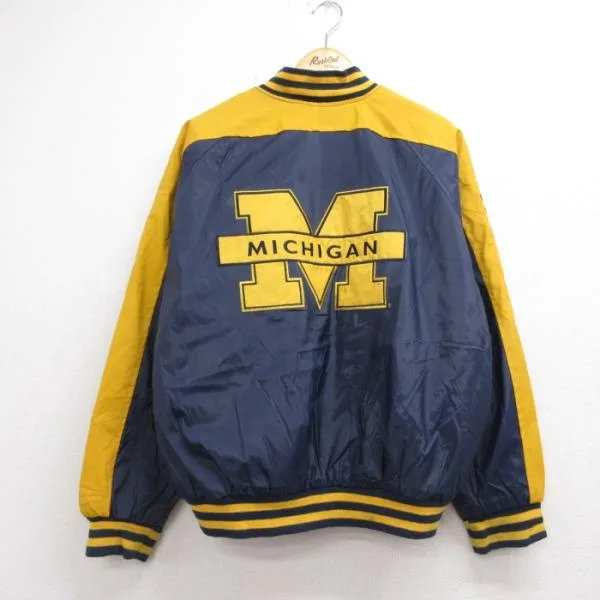XL/古着 STEVE&BARRYS 長袖 ジャケット メンズ ミシガン ラグラン ポリエステル イエロー 26oct02