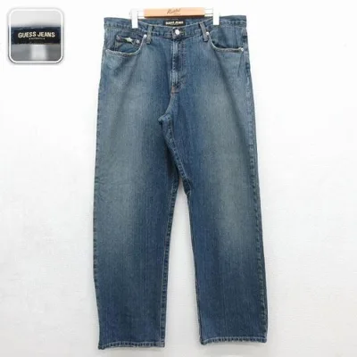W37/古着 ゲス GUESS ジーンズ メンズ コットン ネイビー デニム 26jul14