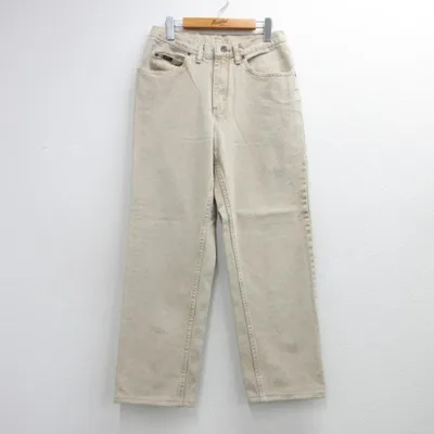 W31/古着 リー Lee パンツ メンズ 90年代 90s コットン USA製 ベージュ 26oct02