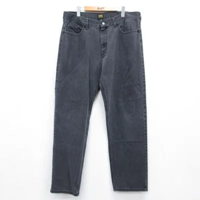 W38/Used Lee Lee Pants Men's Jeans 5 Pockets Cotton Black Denim 26oct05