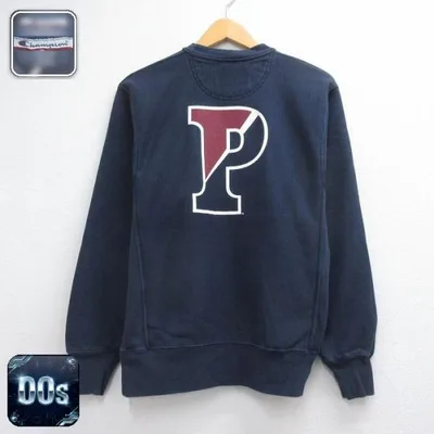 M/古着 長袖 チャンピオン Champion リバースウィーブ メンズ 00年代 00s PENN クルーネック ネイビー spe 26jun29