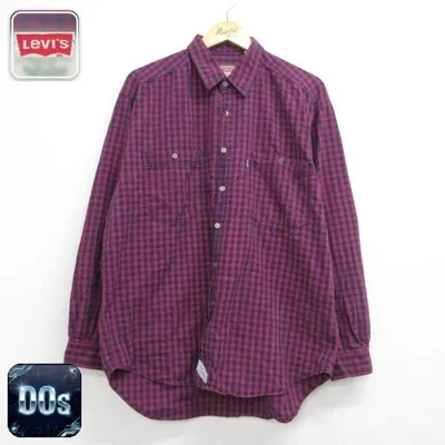 XL/古着 Levi's リーバイス 長袖 ブランド シャツ メンズ 00年代 00s コットン レッド チェック spe 26aug18
