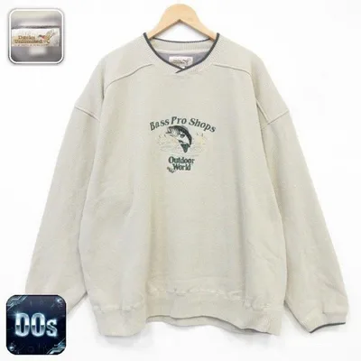 XL/古着 DUCKS UNLIMITED 長袖 スウェット メンズ 00年代 00s バスプロショップ 刺繍 大きいサイズ クルーネック ベージュ 26jul31