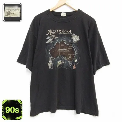 XL/古着 半袖 ビンテージ Tシャツ メンズ 90年代 90s 大きいサイズ ブラック 26aug27