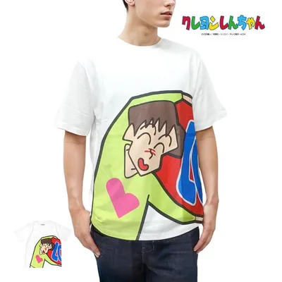 クレヨンしんちゃん Tシャツ メンズ 半袖 しんちゃん ヨシりん グッズ プリント ホワイト ペアルック リンクコーデ
