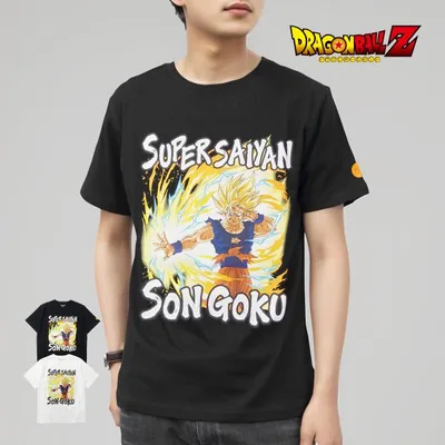 ドラゴンボール Z Tシャツ 悟空 超元気玉 半袖 黒 白 ブラック ホワイト キャラクター ジャンプ S M L XL 3L