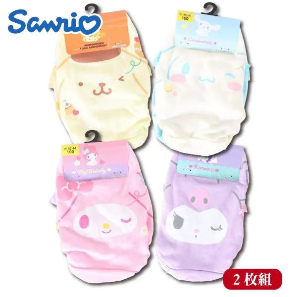 女児 女の子 キッズ サンリオ キャラクター クロミ シナモロール マイメロ ポムポムプリン かわいい 2枚組 レース ショーツ パンツ 2P