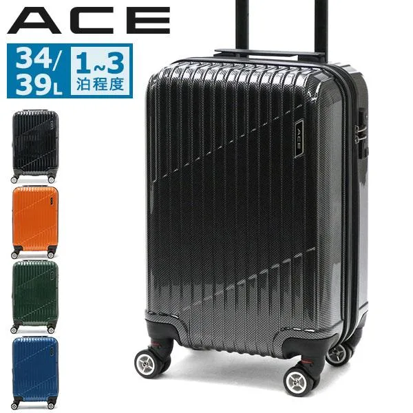 最大51%★8/23迄 特典付 正規品5年保証 エース スーツケース ACE クレスタ キャリーケース 機内持ち込み S 34L 39L 拡張 1泊 2泊 3泊 4輪 旅行 シンプル 06316