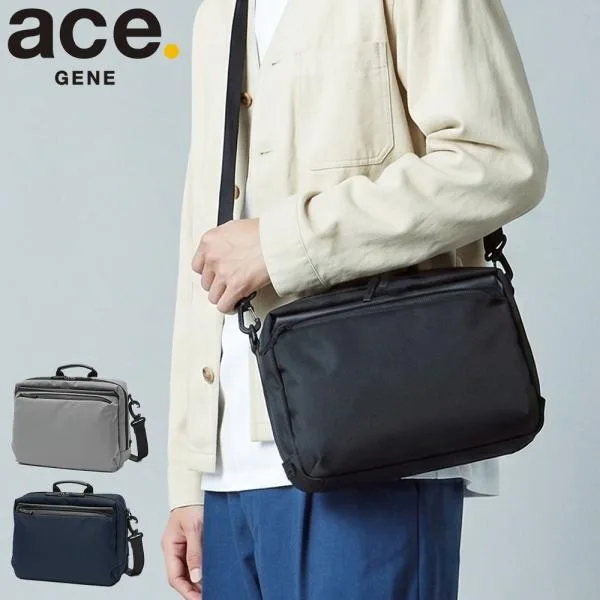 最大50%★10/11限定 正規品5年保証 エースジーン ショルダーバッグ メンズ 軽量 ace.GENE 斜めがけ ナイロン 撥水 ビジネス ミニ 2WAY B5 6L メトレクス 19115