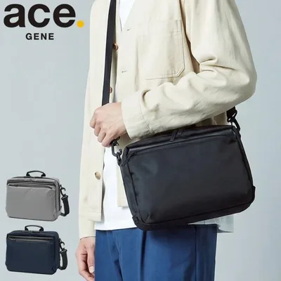 最大50%★10/11限定 正規品5年保証 エースジーン ショルダーバッグ メンズ 軽量 ace.GENE 斜めがけ ナイロン 撥水 ビジネス ミニ 2WAY B5 6L メトレクス 19115