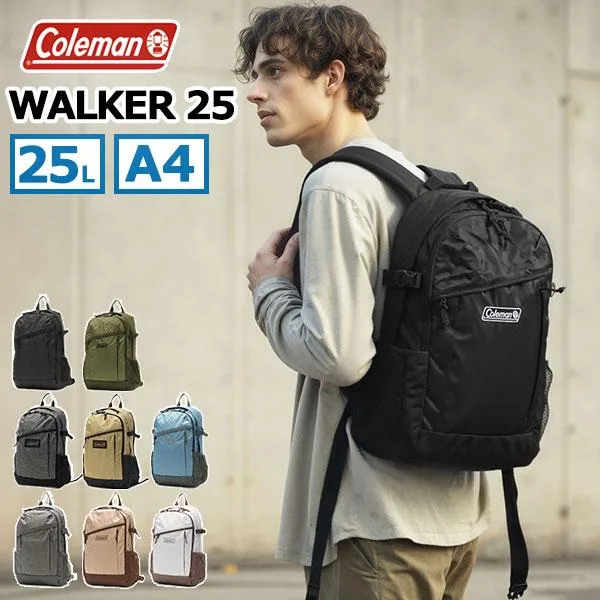最大41%★10/11限定 公認販売店 コールマン リュック メンズ レディース 大容量 通学 Coleman カジュアル 通勤 軽量 25L A4 2層 撥水 WALKER ウォーカー25