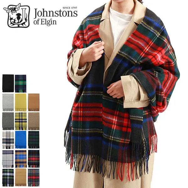 最大50%★10/15〜 日本正規品 ジョンストンズ オブ エルガン ストール レディース メンズ 大判 秋 冬 Johnstons of Elgin マフラー カシミア 羽織 WA000056
