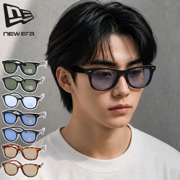 最大50%★10/11限定 正規取扱店 NEW ERA サングラス メンズ レディース ブランド ニューエラ 薄い 色 男性 女性 ボストン ボストン型 ウェリントン