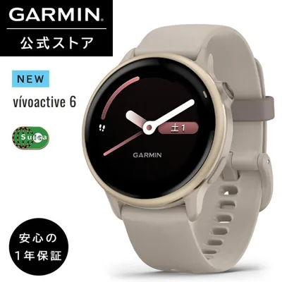 ガーミン GARMIN スマートウォッチ vivoactive 6 French Gray フィットネスGPSウォッチ 睡眠 健康管理 【日本正規品】