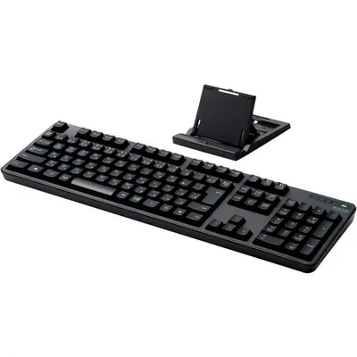 キーボード Bluetooth フルキーボード テンキー付 エレコム メンブレン式 スタンド付 マルチペアリング対応 iPad Surface ブラック TK-FBM112BK