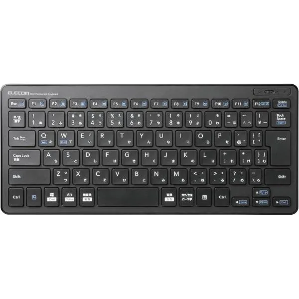 エレコム USB-A キーボード ワイヤレス (レシーバー付属) パンタグラフ ミニキーボード ブラック TK-FDP098TBK