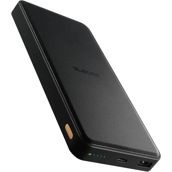 エレコム モバイルバッテリー 大容量 急速充電 12000mAh USB パワーデリバリー20W C×1+A×1 リン酸鉄20W USB-A 出力 1ポート ブラック DE-C39-12000BK