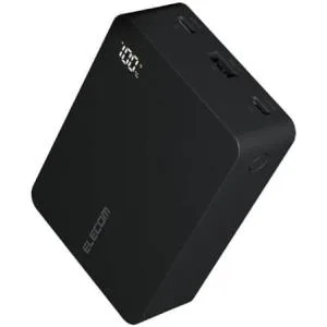 エレコム モバイルバッテリー パワーデリバリー充電 対応 大容量 20400mAh 67W USB-C入出力×2 USB-A×1 ブラック DE-C72L-20000BK