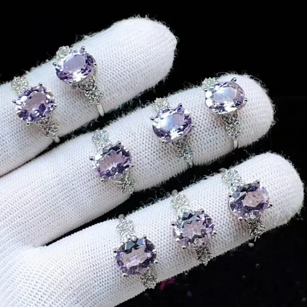 PROME 天然石 特別仕様品・限定品・再入荷不可・アメジスト・白銅指輪・フリーサイズ・P10696