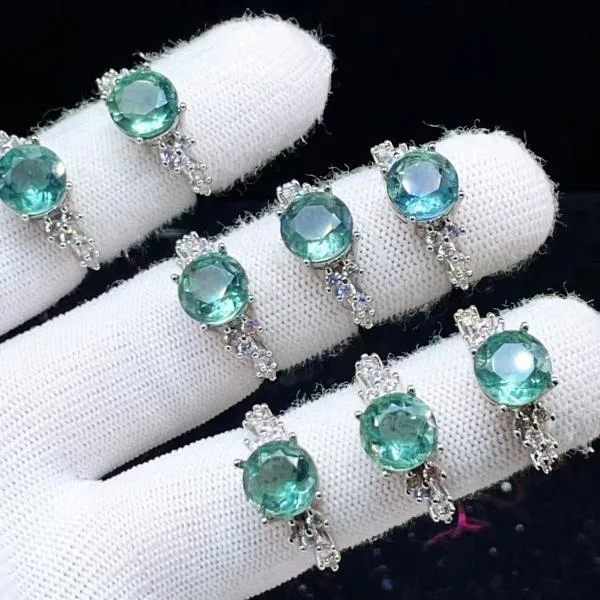 PROME 天然石 特別仕様品・限定品・再入荷不可・フーロライト・白銅指輪・フリーサイズ・P10735