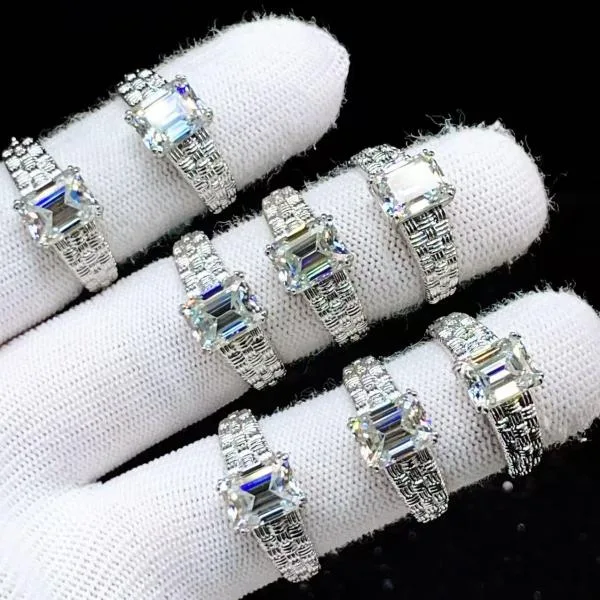 PROME 天然石 特別仕様品・限定品・再入荷不可・モアサナイト・白銅指輪・フリーサイズ・P10763