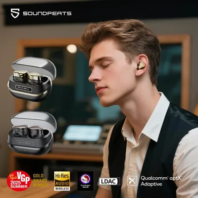 サウンドピーツ SOUNDPEATS H3 ワイヤレスイヤホン VGP2025SUMMER金賞 HiFi音質 デュアルBA+12mmDD3 ドライバー 55dBノイズキャンセリング ハイレゾ