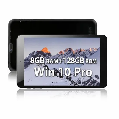 【2026新登場】8インチ タブレットPC Windows 10 Pro搭載 8GB+128GB 高速CPU 小型 パソコン IPS液晶 1280*800 Wi-Fi Bluetooth内蔵 日本語設定済み (ブラック)