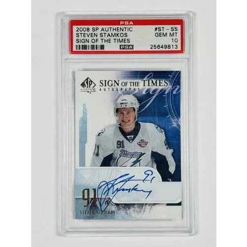 2008 SP AUTHENTIC スティーブン・スタムコス #ST-SS SIGN OF THE TIMES AUTO RC PSA 10 POP 7