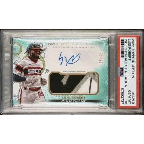 2022 TOPPS INCEPTION ルイス・ロバート パッチオート アクア /50 PSA 10 POP 1