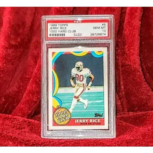 ジェリー・ライス 1989年 TOPPS 1000ヤードクラブ #5 サンフランシスコ49ers PSA 10 殿堂入り